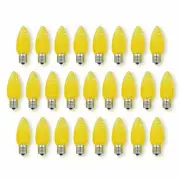 BLOWOUT Replacement Yellow 5 LED C9 Faceted Christmas Light Bulbs, E17 Base (25