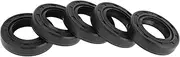 X AUTOHAUX Universal Oil Seal TC Double Lip W Steel Spring Seal Ring Rotary Shaft Seal 18x30x7mm High Pressure NBR Rubber Black 5 Pcs