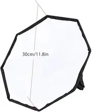 Compact Flash Diffuser, Portable Softbox for External Speedlite Softening Light, Ideal for Camera Flashlight Users, Black + White
