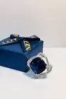 HURREM SULTAN RING FOR WOMEN'S BLUE SIMULATED SAPPHIRE REAL SILVER 925 OTTOMAN