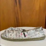 Muk Luks Silver Pink Espadrilles Slip-On Shoes
