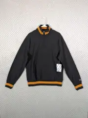 Todd Snyder Champion 1/4 Zip Sweatshirt Men's Large Black Gold Quarter Zip NEW