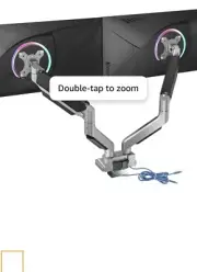 Dual Monitor Stand Mounts Arm, for 2 Monitors Desk, Fully Adjustable Gas Spring,
