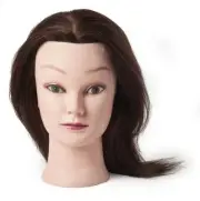 Manikin Cosmetology Head 100% Human Hair Length 18 - 20" Heat, Bleaching, Color