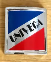 Univega Head badge - Chrome with Decal - old school bmx