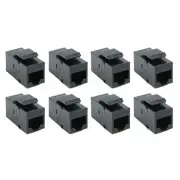 8x CAT6 RJ45 Keystone Inline Coupler Extender Adapter for Wall Plate Patch Panel