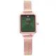 【NATURALLY JOJO】NATURALLY JOJO 都會新女性米蘭風格優質腕錶-玫瑰金+綠-JO96992-44R