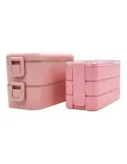 [Boutique Baby Designs] Twin Bento Lunch Box Large 2 Tiered + 3 Tiered Pink