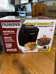 Nuwave Air Fryer Gourmet Accessory Kit Baking Pan & Rack Recipe Book New