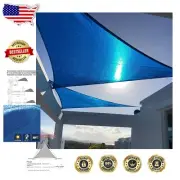 Lightweight 20'x20' Blue Triangle Sun Shade Sail - Custom Size Options Available