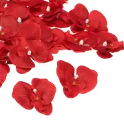 80Pcs 2.8" Artificial Silk Butterfly Orchid Flower Heads for DIY, Red