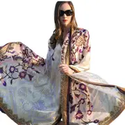 ANYYOU 100% Mulberry Silk Mixcolor Long Scarf Luxury Brand Women Beach Shawl Wear Swimwear Pashimina Face Shield Foulard