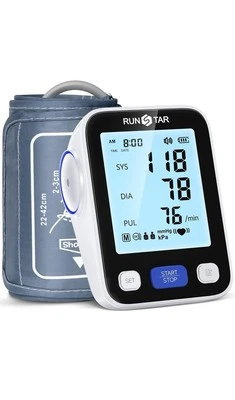 upper arm blood pressure monitor with adult cuff