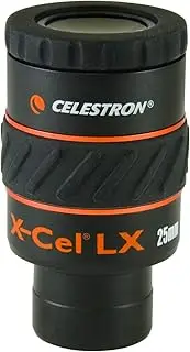 CELESTRON X-Cel LX 25mm Eyepiece, 1.25" Astronomy Telescope Accessory, Medium Magnification, Wide Field of View, Black (93426)