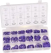 270pcs Rubber Sealing Gasket Set for Car Air Conditioning 18 Sizes O for Compressor Repair Nitrile Rubber Washers for High Pressure and Temperature