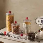 Plastic Candy Nuts Storage Box Transparent Tea Spices Bottles for Home