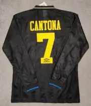 Manchester United 1993/95 Cantona #7 Soccer Jersey Long Sleeve Shirt Slim L