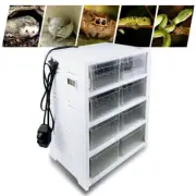 8 Grid White Reptile Enclosure Cage Lizard Pet Snake Terrarium Tank Breeding Box
