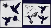 Hummingbird Stencils - 2 pc Stencil set 8x10 14 Mil Mylar