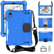 Catzon Hive iPad Case For iPad Mini 6 Durable Stand Cover With Shoulder Strap-BlueBlack