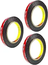 3pcs 5mmX3M VHB Tape Double Sided, Strong Mounting 1/2 in x 10 ft, Made of 3M VHB Tape. Waterproof Mounting Tape, for Wall Photo Frame, Car Decoration, LED Strip Light.…