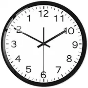 Timethink Modern Design Run Backwards Quiet Sweep Clock with Metal Frame, Battery Operated Anticlockwise Reverse Anti Wall Clock Timepieces Run Counter Aluminum Frame Wall Watch for Home Living Room