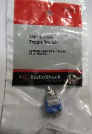 RadioShack DPDT Toggle Switch 275-0614 New And Sealed