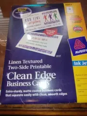 Avery Clean Edge Printable Business Cards 2" x 3-1/2", White, 200 Cards (8873)