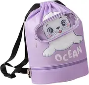JINJUMEI Swimming Bag Children's Swimming Backpack with Wet Compartment Sports Bag Girls Backpack Children's Beach Bag Storage Bag for Swimming Equipment