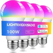 Smart Light Bulbs 100W Equivalent, 1350LM 11W Wifi Smart Bulb Compatible with Al