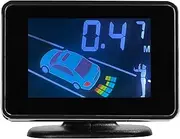 SOULONG Car Parking Sensor, Reversing Radars Alarm System, Parking Radars Car Sensor System Front & Rear with LCD Display for Distance Detection, for 12 V Vehicle (White)
