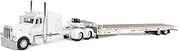 First Gear DCP 1/64 White Peterbilt 389 w/Landoll 440B-50CA Traveling Axle Trailer 60-2033