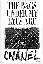 The Stupell Home Décor Collection Glam Bags Under My Eyes Black Bag Wood Plaque Wall Art, 10 x 15 Inches