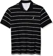 [Nautica] Men's Big and Tall Classic Short Sleeve Striped Polo Shirt