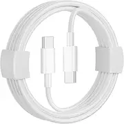 2M iPhone 16E/16/15 Charger Cord, USB C to USB C Woven Cable Compatible for iPhone 16/15 Pro Max, 16/15 Plus, iPad 10th Gen, iPad Pro 12.9/11, iPad Air 5th/4th Gen, Mini 6th Charging Cable Cord