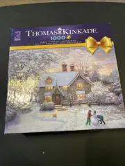 NEW CEACO CHRISTMAS AT GINGERBREAD COTTAGE THOMAS KINKADE JIGSAW PUZZLE 1000 PCS