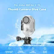 For Insta360 GO 3/3S Camera 40m Waterproof Case + 1/4 Adapter Base Accessories