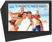 Shot2go Pack of 10 Magnetic Photo Frame Pockets 5x7 (Black)