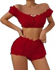 [Generic] Garter Lingerie for Women Women Lingerie Set with Garter Belt Teddy Bodysuit Mini Chemise Nightwear Lingerie Sets and Corset Lingerie for Women