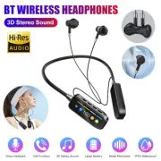 Wireless Bluetooth 5.4 Neckband Headphones Mic Headset Stereo Earbuds Earphone