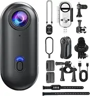 Genérico GoSnap - 4K Thumb Action Camera, Genérico Nexo25 Camera, with 360° RotationSpring Clip, for Cycling, Diving, Travel, Pets and Outdoor (Black,1080P)