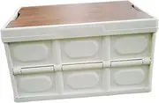 FONDOTIN Folding Utility Box Collapsible Storage Box Lidded Storage Bin Closet Organizer Container