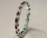 PANDORA | ENERGY RED ENAMEL TWIST RING ✪NEW✪ 190884EN17 RARE RETIRED 925 ALE USA