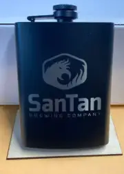 San Tan Brewery 8 oz Stainless Steel Flask With Funnel - Free Shipping USA