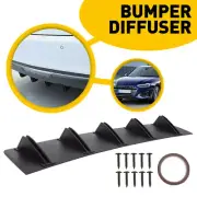 Rear Bumper Diffuser Shark Fin Wing Spoiler Splitter Matte Black For Nissan O