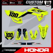 HONDA MOTOCROSS GRAPHICS KIT CUSTOM MX GRAPHICS DECALS CR CRF RIOT YEL