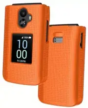 Case for TCL Flip 3 Phone, Nakedcellphone Slim Hard Shell Protector Orange