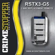 Crimestopper RSTX3-G5 1-Way Remote Control FCC ID Q6WBT4312A For The RS3 PS03