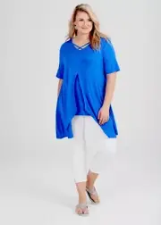 New Tags - TS TAKING SHAPE Size L Or 20 Blue Skies Tunic Top