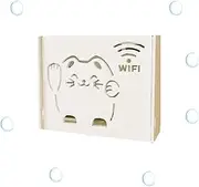 WiFi Shelf Wall Mounted WiFi Storage Box Wall Mounted Wireless Router Rack WiFi Router Shelf Extension,B24x8.5x20cm